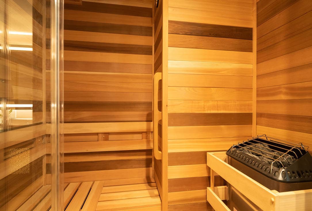 bedroom bathroom sauna