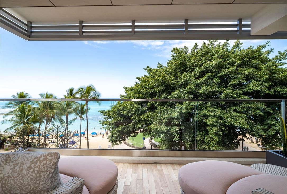 coral master bedroom balcony view